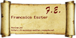 Francsics Eszter névjegykártya