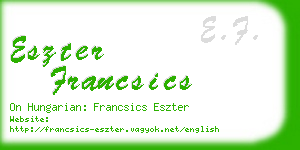 eszter francsics business card